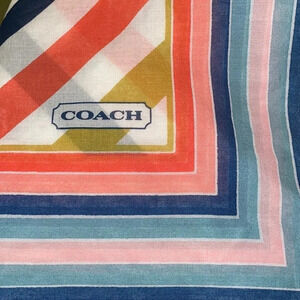 New Coach Hadley Striped Scarf